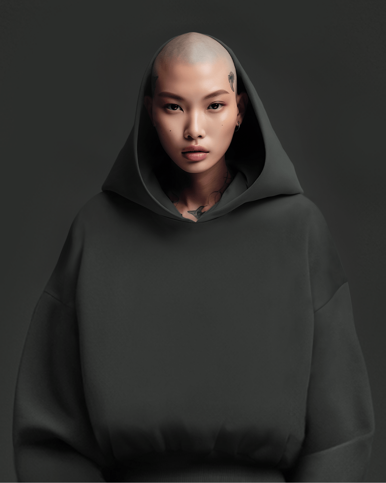  Borderline's first AI-designed hoodie, showcasing innovative and sustainable fashion design with unique features and cutting-edge style.
