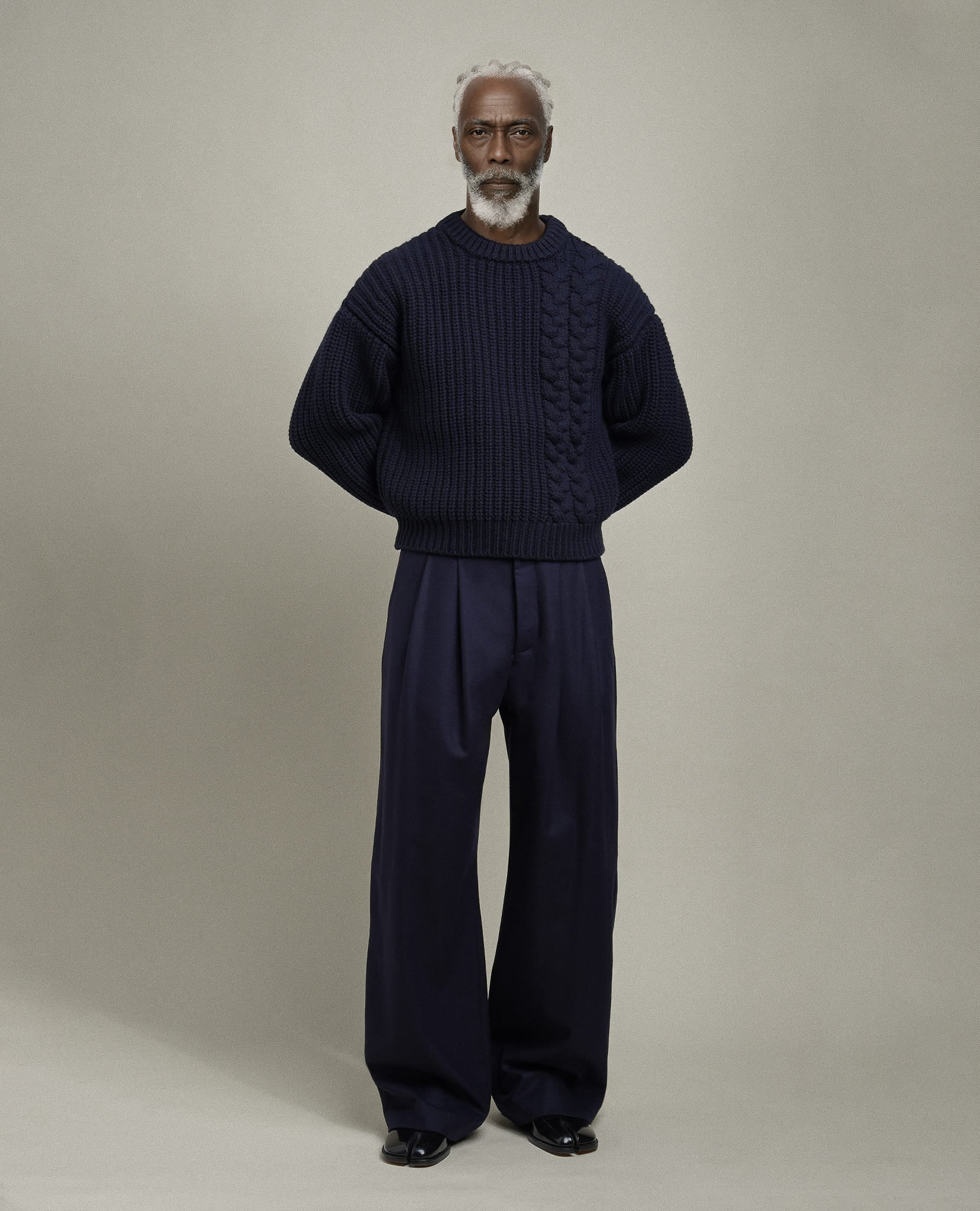 The "Cable Knit" Sweater - Navy