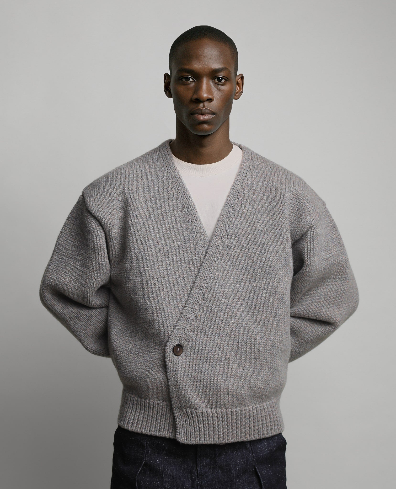 THE CARDIGAN JACKET - CENERE