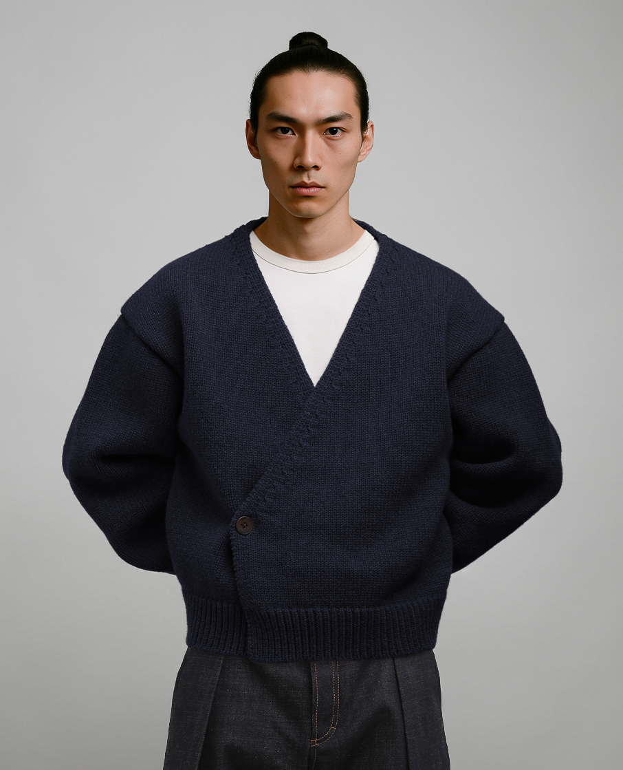 THE CARDIGAN JACKET - NAVY