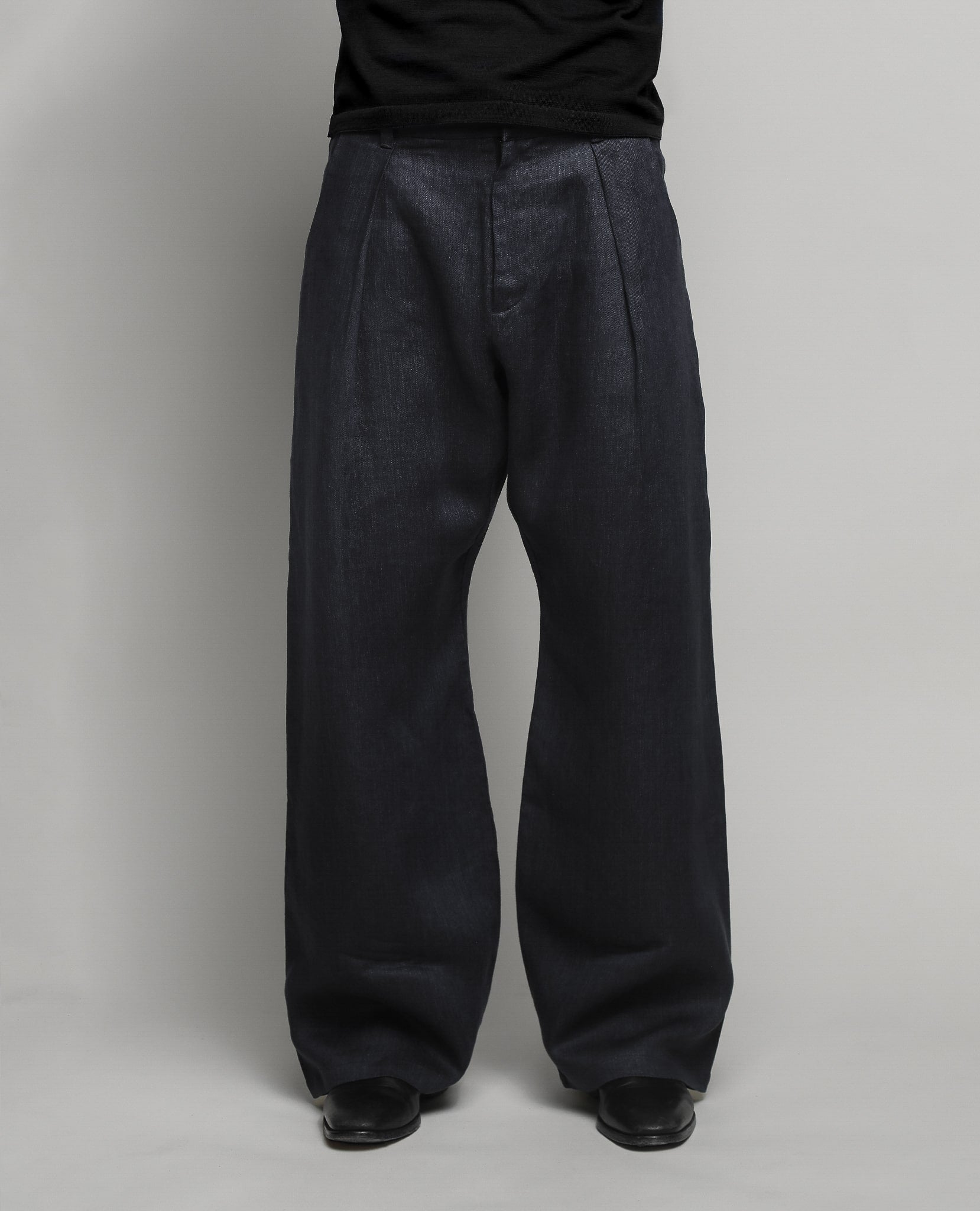 THE LINEN "DENIM" PANTS - MOONLESS NIGHT
